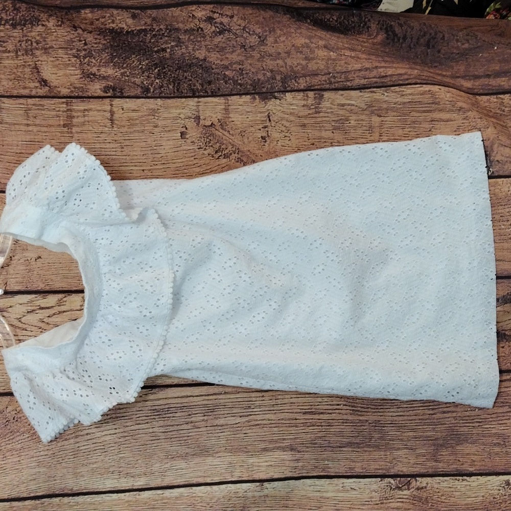 EUC White Calvin Klein Eyelet Lace Dress